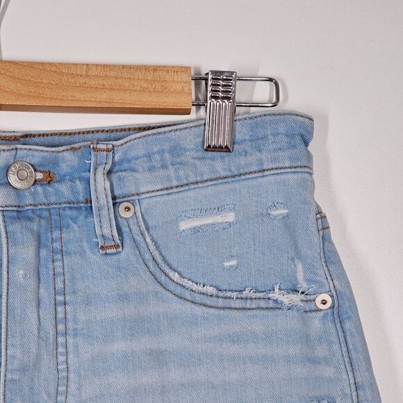 Madewell High-Rise Denim Shorts Distressed Cut Off in Posey Wash Women's Size 26 - Picture 5 of 13
